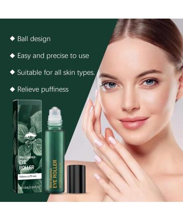 Mint Essence Serum Roller - Under Eye Cream - Eye Bags Remover - Eye Cream for Dark Circles and Puffy Eyes - Anti Wrinkle Eye Cream - Brighting Moisturing and Cooling Feeling 10ML - Buy Online on GoSupps.com