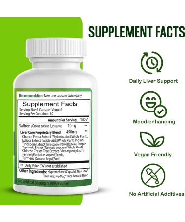 EXIR Liver Cleanse Herbal Supplement, 60 Capsules with Powerful Herbal Blend Including Saffron, Eclipta, Chanca Piedra, and Tinospora Extract Liver Detox Support, Promotes Liver Health & Function 60 Count (Pack of 1) - Buy Online on GoSupps.com