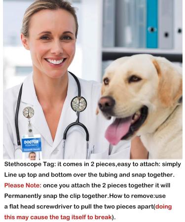 ROFLYER Stethoscope ID Tag with Retractable Badge Reel - Colorful Tree of Life Design for Medic, Nurse, Doctor, Vet, EMT - Buy Online on GoSupps.com