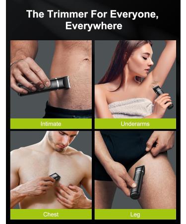 Rolgno Rechargeable Body Hair Trimmer for Men and Women - No Irritation Grooming Kit with Ceramic Blades, IPX7 Waterproof - Ideal for Private Parts, Arms, Legs - Buy Online on GoSupps.com
