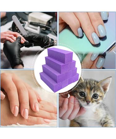 Nail Buffer Block Set - 10 Pcs 4-Sided Sanding Buffers for Acrylic, Gel, and Natural Nails - Fingernail Shine Buffing Filer - Medium Grit - Professional Manicure Polisher (Purple) - Buy Online on GoSupps.com