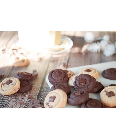 Blue Stackable Shortbread Tin of Mary Macleod's Shortbread Handcrafted Premium All-Butter Assorted Shortbread Cookies | 1 Layer | 24 Assorted Shortbread Cookies 480g | Assorted - Classic Chocolate Crunch Dutch Chocolate and Maple Crunch - Buy Online on GoSupps.com