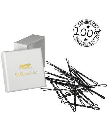 HAARallerliebst Ultra Hold Hair Clips - 24 Black Twist Clips (5 cm) with White Storage Box | International Shipping Available - Buy Online on GoSupps.com