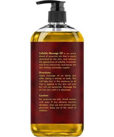 Majestic Pure Cellulite Massage Oil with Vegan Collagen & Stem Cells - Anti Cellulite Oil for Skin Tightening and Firming - 8 fl oz - Buy Online on GoSupps.com
