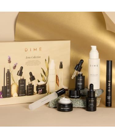 DIME Beauty Icons Collection - Travel Size Skincare Discovery Set Includes 7 Summers Perfume Eyelash Boost Serum Luminosity Eye Glaze Body Oil Hyaluronic Acid Dewy Day Cream TBT Serum - Buy Online on GoSupps.com