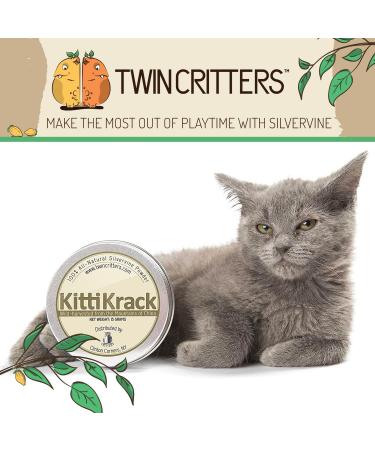 TWINCRITTERS KittiKrack Organic Silvervine Catnip Powder Substitute | All-Natural Wild Harvested 15g Powder Packs for Cats & Kittens - Buy Online on GoSupps.com