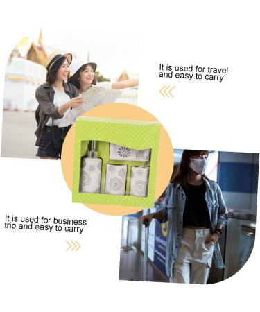 4-Piece Bathroom Accessories Set: Toothbrush Holder Foaming Pumping Bags & Ceramic Tooth Cup - International Shipping Available - Buy Online on GoSupps.com