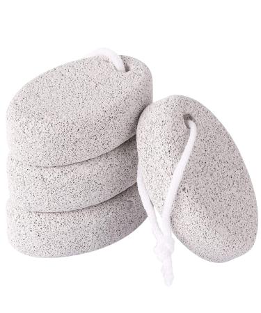 4 Pcs Value Pack Pumice Stone, Pumice Stone for Feet, KUTOLAKI Natural Lava Foot Pumice Stone, Pumice Scrubber Foot Stone Exfoliating Callus Remover, Pumice Stone Remove Dead Skin for Hand, Foot 4 Count (Pack of 1)