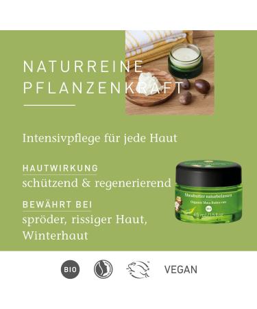  Primavera PRIMAVERA Natural Organic Shea Butter 45ml Natural Plant Strength Glass Jar Aromatic Oil Body Oil Natural Cosmetic Skin Protection Wind and Weather - Buy Online on GoSupps.com