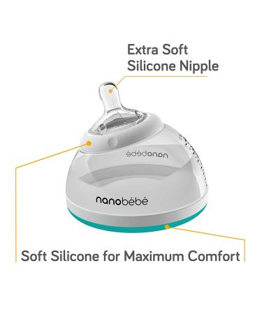Nanobebe Stage 2 Transition Bottle - Gray 8 oz (240 ml) | Single Pack - Buy Online on GoSupps.com