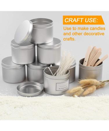 DINGPAI 27pcs 2oz Metal Candle Tins - Round Empty Containers for Candle Making, Party Favors, Spices & Gifts - Silver Color - Buy Online on GoSupps.com