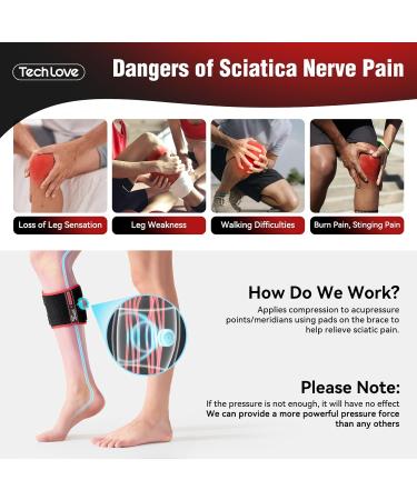 Tech Love Sciatica Pain Relief Devices - 2024 Adjustable Brace & Pressure Pad for Nerve Back & Hip Pain Relief - Unisex Large International Shipping Available - Buy Online on GoSupps.com