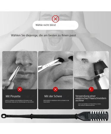 Manual Nose Hair Trimmer Nose Hair Shaver Manual 4 Piece Double Sided Nose Hair Trimmer Nose Hair Removal Device with Comfortable Grip for Business Travel Travel Dorm Rooms Black - Buy Online on GoSupps.com