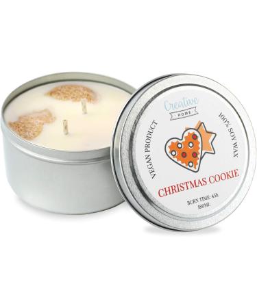 Creative Home Christmas Cookies Candle | 100% Vegan Soy Wax | 45-Hour Burn | 180ml Aromatic Gift | Relaxation & Decoration - Buy Online on GoSupps.com