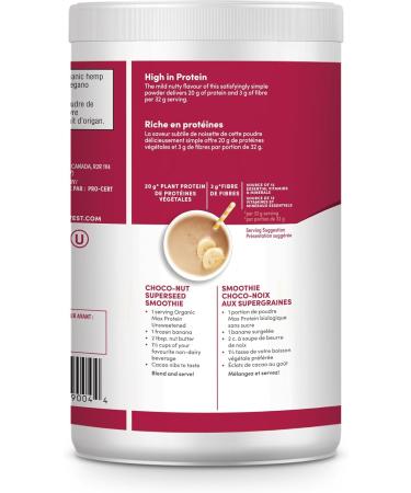 Manitoba Harvest Hemp Organic Max Protein Powder Unsweetened 454g with 20g protein and 4.5g Omegas 3/6 per Serving - Buy Online on GoSupps.com