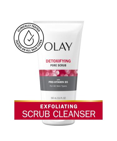 Olay Regenerist Detoxifying Pore Scrub Facial Cleanser 5.0 fl oz - Deep Cleanse and Exfoliate for Radiant Skin - Buy Online on GoSupps.com