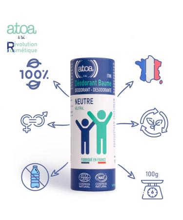 deodorant Balm Neutral 100g/3.5fl.oz | 100% natural ingredients | zero-waste | Made in France - Buy Online on GoSupps.com