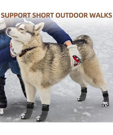 Pupeck Double-Sided Anti-Slip Dog Socks - 2 Pairs with Adjustable Straps for Indoor Use | Summer Paw Protection & Traction Control for Hardwood Floors - Small (Gray) - Buy Online on GoSupps.com