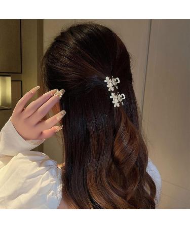 Small Rhinestone Butterfly Hair Claw Clips - 2 PCS | Mini Jaw Clips for Women and Girls - Buy Online on GoSupps.com