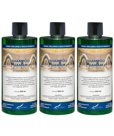 Claudius Hammam Shampoo 500ml with cap - Pack of 3 - Economy pack - Hair care