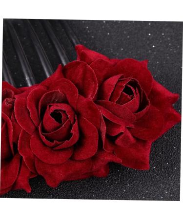 DOITOOL 1pc Barrettes for Flower Comb Bride Hair Clip Womens Floral Flower Hair Accessories Pearl Hair Pin Flower Clips for Hair Wedding Flower Combs Flowers Veil Miss - Buy Online on GoSupps.com