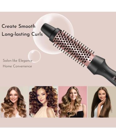 1 1/4 Inch Ceramic Tourmaline Curling Iron Brush - Dual Voltage Travel Tool for Long & Medium Hair - Black - Buy Online on GoSupps.com