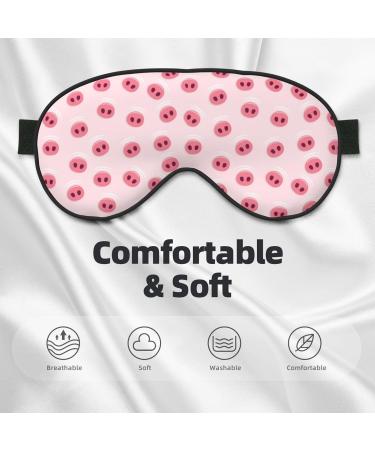 Cute Pig Nose Print Sleep Mask | Comfortable & Soft Eye Mask with Adjustable Strap | Lightweight for Home & Travel - Buy Online on GoSupps.com