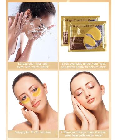EBANKU 30 Pairs Gold Under Eye Patches | Collagen Eye Masks for Dark Circles, Puffiness & Wrinkles - Buy Online on GoSupps.com
