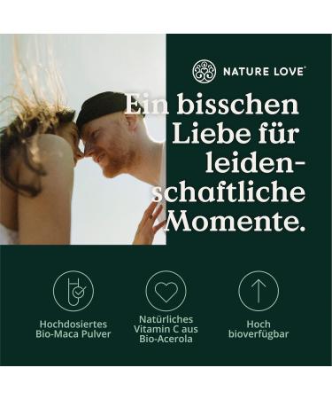 Nature Love Bio Maca Capsules 3000mg - 180 Vegan Capsules with Natural Vitamin C - Organic & High-Dose - No Magnesium Stearate - Made in Germany - Buy Online on GoSupps.com