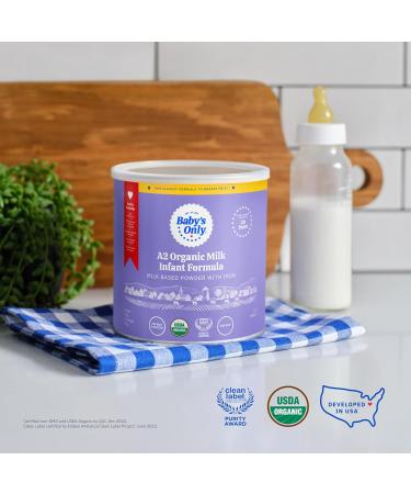 Baby's Only A2 Organic Milk Infant Formula Milk Based Powder With Iron  - Gentle - 21OZ - Buy Online on GoSupps.com