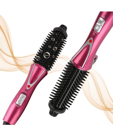 Curling Iron Brush Hair Curler Hot Brush Professional Anti-Scald Instant Heat Up Curling Wands Suitable Heated Styler Brush for Long/Short Hair (US Plug(110-240V))