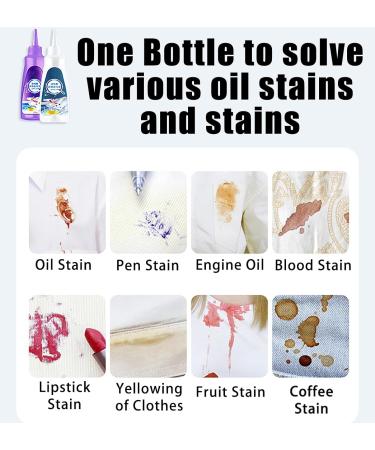 Active Enzyme Laundry Stain Remover - White Shirt Cleaner Stubborn Stains Cleaner Clothes Oil Stain Remover Active Enzyme Clothing Stain Remover (2Pcs Purple) - Buy Online on GoSupps.com