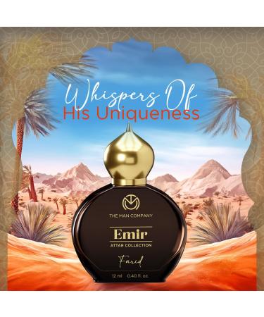 The Man Company 100% Alcohol-Free Attar Perfume for Men Farid Emir Collection | Premium Long Lasting Fragrance | 35% Highly Concentrated Perfume Oil - Buy Online on GoSupps.com