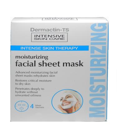 Dermactin-TS Facial Moisturizing Sheet Mask 4-Count (2-PACK)