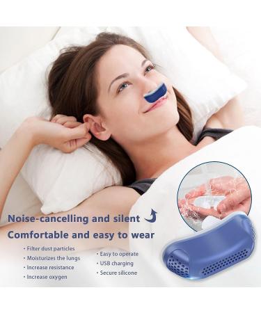 Smart Electric Anti Snoring Stopper | Adjustable Silicone Snore Aid | Blue, 55 x 40mm - Buy Online on GoSupps.com