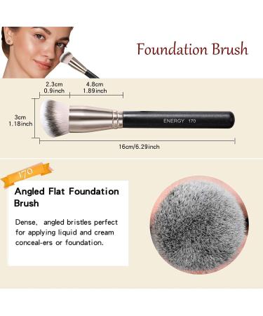 Energy Large Angled Foundation Brush - Flat Top Liquid Makeup Brush for Women | Perfect Gift | 30g - Buy Online on GoSupps.com