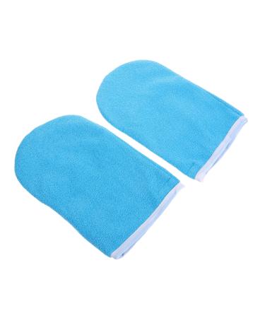 Beaupretty Chauffants La Paraffine Mitaines De Bain Pour Les Mains Masque Pour Les Mains Doublures Hydratantes 25.50X15.00X1.00CM bleu