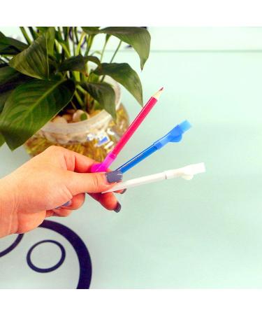 3-Piece Sewing Fabric Pencils Set - Water Soluble Tailor Marking Tools with Brush Cap (White, Blue, Red) - Buy Online on GoSupps.com