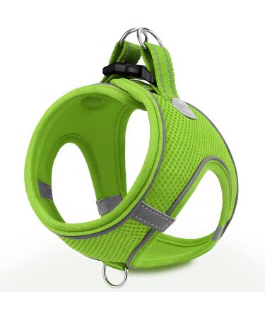 Joyal dog harness reflective soft padded dog dishes air-mesh breathable breast dishes for small medium-sized dogs M green M-breast: 42-47cm green - Buy Online on GoSupps.com