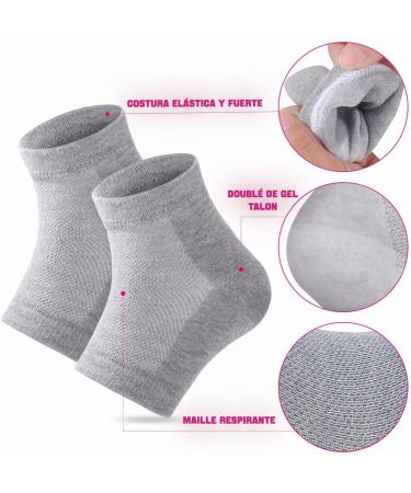 Buy 3 Pairs Moisturizing Gel Heel Socks | Soft Open Toe Socks for Dry Skin Care | International Shipping Available - Buy Online on GoSupps.com