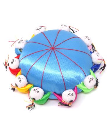 Honbay Handmade Product Chinese Traditional Style Needle Pin Cushion with 10 Kids (Blue)