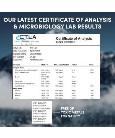 Himalayan Shilajit Resin - Gold Grade US-Lab Verified&Tested 500 mg Maximum Potency 85 Trace Minerals with Fulvic & Humic Acid Energy & Immune Support 30g - Buy Online on GoSupps.com