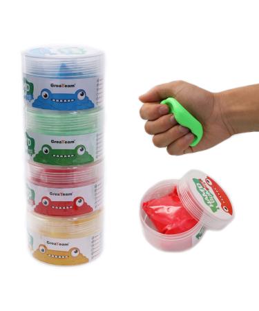 Exercise Putty - Therapy Putty - Play Putty for Kids (4 Pack, 1.8-oz Each) Hand Exercise Rehabilitation, Stress and Anxiety Relief, Increase fine Motor Skills and Finger Strength. - CLOUD PUTTY
