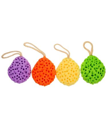 Buy 4pcs Natural Loofah Bath Balls - Honeycomb Sponge for Body Wash | Soft Infant Tub & Baby Brush - Hydrophilic Polyurethane - Gentle Skin Cleaning Tool - Buy Online on GoSupps.com