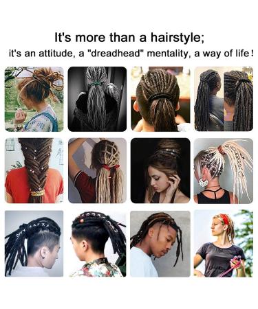 Noblife 10pcs 20cm Chocolate Backcomb Dreadlock Extensions - Synthetic One-Sided Crocheted Faux Locs for Punk Hip-Hop and Reggae Styles - Buy Online on GoSupps.com