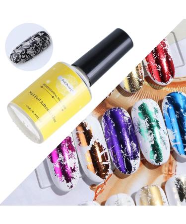 Starry Sky Sticker Transfer Nail Glue Foil Glue Gel For Foil Stickers Starry Sky Glue For Foil Sticker Nail Transfer Tips Decorations Adhesive White 15ML One Size Yellow - Buy Online on GoSupps.com