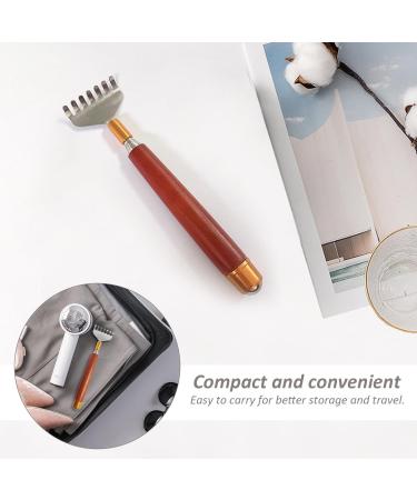 Premium Retractable Metal-Back GUA-SHA Massager | Spherical Point Portable Back Scratch Device with Wooden Handle - Unisex - Buy Online on GoSupps.com