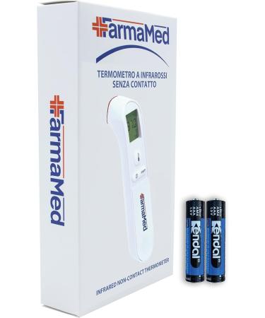 Farmamed Digital Infrared Forehead Thermometer - Non-Contact 3-Color Display Ideal for Newborns Kids & Adults - Fast & Accurate Temperature Measurement for Home & Environment - Buy Online on GoSupps.com