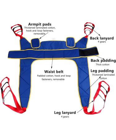 Universal Full Body Hoyer Lift Sling Professions Patient Lift Sling Padded Divided Leg Slings with Commode Opening- Supports up to 230 Kg/507 1 inch(Medium) - Buy Online on GoSupps.com
