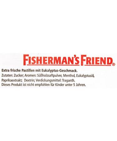 Fisherman's Friend Eucalyptus Cough Drops - Sugar-Free 1 Pack (4 x 25g) - International Shipping Available - Buy Online on GoSupps.com